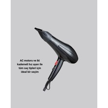 Ucuz Tekno 2200W Fön Makinesi – Profesyonel Ac Motor, Soğuk ve Sıcak Üfleme