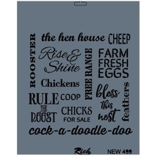 Aesco Rich New Seri N-499 Stencil 35X25 cm