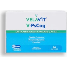 Velavit V- Pscog - Lpc-37, Fosfotidilserin ve Sitikolin Içeren Takviye Edici Gıda - 30 Kapsül - Dezenfektan Hediyeli (%72 Alkol)