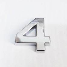 Aesco Cemax 4 Rakamı 3,75 cm Krom Yapışkanlı