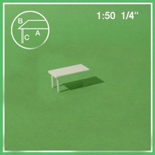 Schulcz 5560902 1/50 Ölçek, Dikdörtgen Masa-Duvar Yaslanmalı-Beya