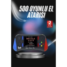 Pazarcan 3.5 Inç 500'Ü 1 Arada Klasik Oyun Konsolu Nostalji Oyunlu Atari