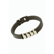 SiHako Çizgili Kaliteli Suni Deri Bileklik