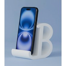 NayStyle Dekoratif B Harfi Tasarımlı Masaüstü Akıllı Telefon Standı ve Tutucu