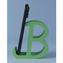 NayStyle Dekoratif B Harfi Tasarımlı Masaüstü Akıllı Telefon Standı ve Tutucu