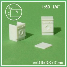 Schulcz 558113 1/50 Ölçek, Çamaşır Makınası-Beyaz-2 Adet