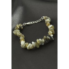 SiHako Labrodorit Kırık Doğaltaş Bileklik