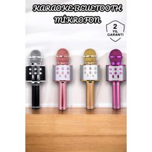 Pazarcan Şarjlı ve Uzun Pil Ömürlü Karaoke Mikrofon USB Bellek Destekli, Profesyonel Ses