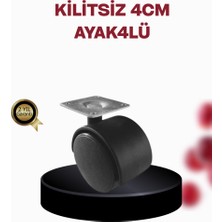 Zero Land Hnrlishp 4 cm Döner Ayak Kilitsiz 4 Adet Mobilya ve Sehpa Ayağı