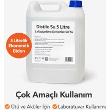 NessiWorld Distile Su 5 Litre Saflaştırılmış Deiyonize Saf Su Çok Amaçlı Kullanım 1 Adet