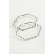 SiHako Beşgen Halka Küpe 4 cm