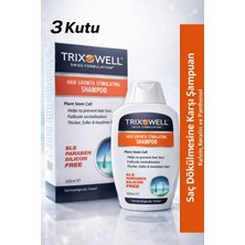 Trixowell Saç Dökülmesine Karşı, SLS, Paraben ve Silikon İçermeyen Şampuan 300 ml x 3 Kutu