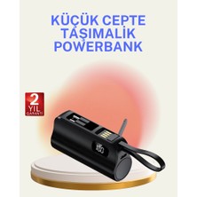 Zero Land Hnrlishp Dahili Konektörlü 20W Hızlı Şarj Mini Taşınabilir Powerbank