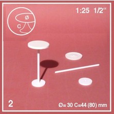Schulcz 5722030 1/25 Ölçek, Bar Masası -Yuvarlak-Beyaz-Ø 30 Mm- 2