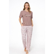 Kısa Kollu Kadın Pijama Takımı