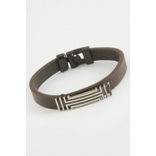 SiHako Çizgili Kaliteli Suni Deri Bileklik