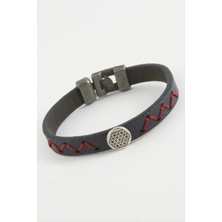 SiHako Zemin Desenli Kaliteli Suni Deri Bileklik