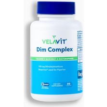 Velavit Dim Complex - Dim Takviyesi - 30 Tablet - Dezenfektan Hediyeli (%72 Alkol)