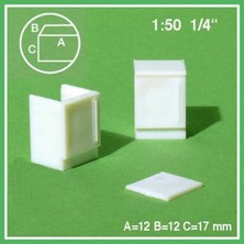 Schulcz 558115 1/50 Ölçek, Buzdolabı -Beyaz- 2 Adet