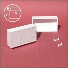 Schulcz 579020 1/25 Ölçek, Çekmeceli ve Kapaklı Komodin -62 Mm-Be