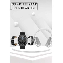 Pazarcan Yeni Nesil Sesli Görüşme Akıllı Saat ve Çoklu Şarj Girişli Bluetooth Kulaklık Nabız Ölçer