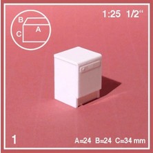 Schulcz 578114 1/25 Ölçek, Bulaşık Makinesi -Beyaz