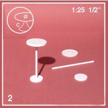 Schulcz 5722040 1/25 Ölçek, Bar Masası -Yuvarlak-Beyaz-Ø 40 Mm- 2