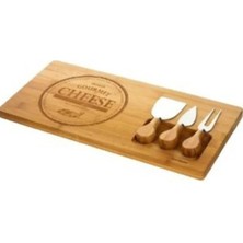 Güzelyüz Avm Bambu 4 Parça Peynir Sunum Tahtası Seti - Peynir Sunum Tabağı
