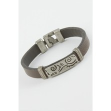 SiHako Çini Desenli Suni Deri Bileklik