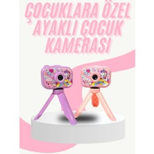 Pazarcan Çocuk Için Eğitici Video Kamera Ayaklı Mini Fotoğraf Makinesi