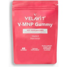 Velavit V- Mnp Gummy - Menopoz Dönemi Için - 60 Adet Çiğnenebilir Vitamin - Dezenfektan Hediyeli (%72 Alkol)
