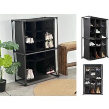 Pazarcan Ayakkabı Rafı - 15 Bölmeli Kumaş Ayakkabı Dolabı