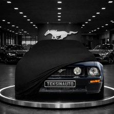 ULTRASHOP Mustang 5 (2005-2014) Siyah Kumaş Oto Branda Araca Özel Penye Araba Brandası Araç Örtüsü