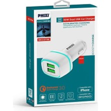 L'edoren 30W Force QCC571 Çift Çıkışlı Araç Şarj Adaptörü