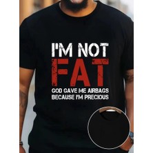 Pazarcan Baskılı Oversize Bisiklet Yaka T-Shirt - Siyah