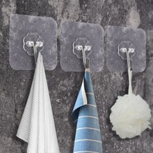 Pazarcan Güçlü Yapışkanlı 10LU Şeffaf Askı