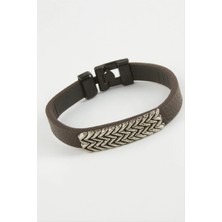 SiHako Zikzak Kaliteli Suni Deri Bileklik