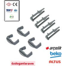Dogant Arçelik Beko Altus Bulaşık Makinası Sepet Ray Pimi 4 Adet Ön 4 Adet Arka Pim