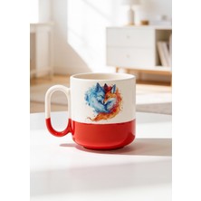 BB Design Renkli Kurt Tasarımlı Seramik Baskılı Pro Kupa Bardak 330ML