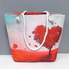 SiHako Kalp Desenli Plaj Çantası