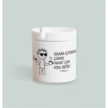 Sartre Art Espirili Hediyelik Tasarımlı Kokusuz Söndür At Küllük Kül Tablası