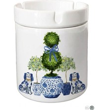 Sartre Art   Blıue Blanc Serisi Sevimli Köpeklerim Tasarımlı Hediyelik Kokusuz Söndür At Küllük Kül Tablası