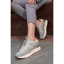 Panorama Süet ve Hakiki Deri Detaylı Kadın Sneaker