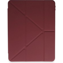 Buğz Ipad Pro 12.9 (2021) Kılıf Kalemlikli Mars Tablet Kılıfı - Mürdüm