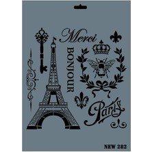 Mestore Rich New Seri N-282 Stencil 35X25 cm - 9996670583633