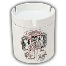 Sartre Art  Iskambil Kağıtları Tasarımlı Hediyelik Kokusuz Söndür At Küllük Kül Tablası