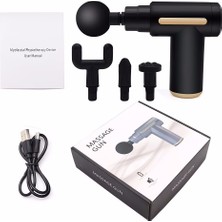 Epilons Masaj Tabancası 4 Farklı Masaj Başlığı Ayarlanabilir 6 Kademe Hız Vurmalı Derin Dokular Kas Masajı