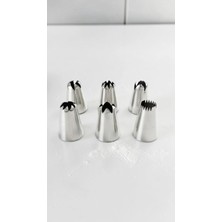 Büyük Boy Tafce 6’lı Yıldız Uçlu Krema Duy Seti – Pasta, Tulumba Tatlısı, Kurabiye Süsleme Uçları