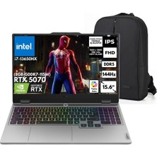 Lenovo Loq I7-13650HX 32GB 2 Tb SSD 15.6" Fhd 144Hz Rtx 5070 8gb Gddr7 W11PRO 83JE00D0TR Snertech Çanta