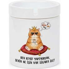 Sartre Art   Ben Keyif Yapıyorum Tasarımlı Hediyelik Kokusuz Söndür At Küllük Kül Tablası